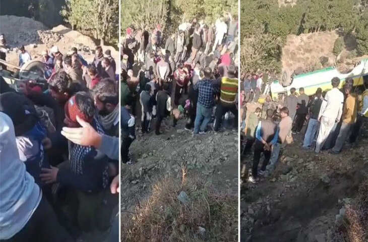 हिमाचल प्रदेश के सिरमौर में बड़ा हादसा, खाई में गिरी प्राइवेट बस; 14 यात्रियों की मौत