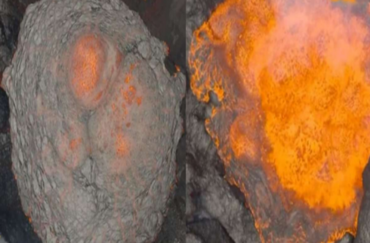 ऐसे फूटता है ज्वालामुखी, बहते लावा का दरिया, कैमरे में कैद हुआ प्रकृति का खौफनाक मंजर