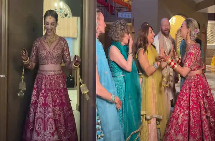 अमेरिकी महिला का भारतीय दुल्हन लुक बना सोशल मीडिया सेंसेशन, वीडियो ने जीता दिल