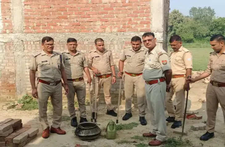 बिधूना में अवैध शराब के खिलाफ आबकारी विभाग का अभियान, 15 लीटर कच्ची शराब बरामद; 800 किलो लहन नष्ट