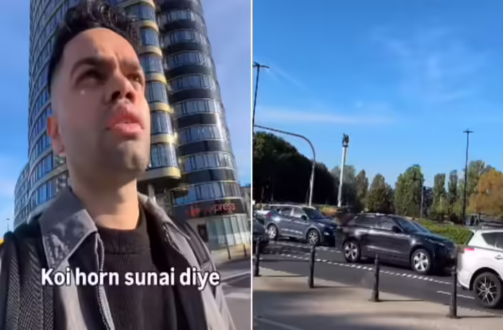 पोलैंड की सड़क का ट्रैफिक दिखाकर बंदे ने भारत से की तुलना, कहा- अपने यहां तो इतने में पो-पो बजाने लगते