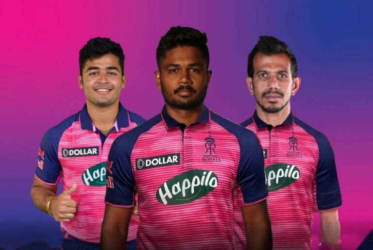 Rajasthan Royals New Jersey, RR कप्तान संजू सैमसन ने रेड बुल स्टंटमैन रॉबी मैडिसन के साथ आईपीएल 2022 के लिए लांच की नई जर्सी